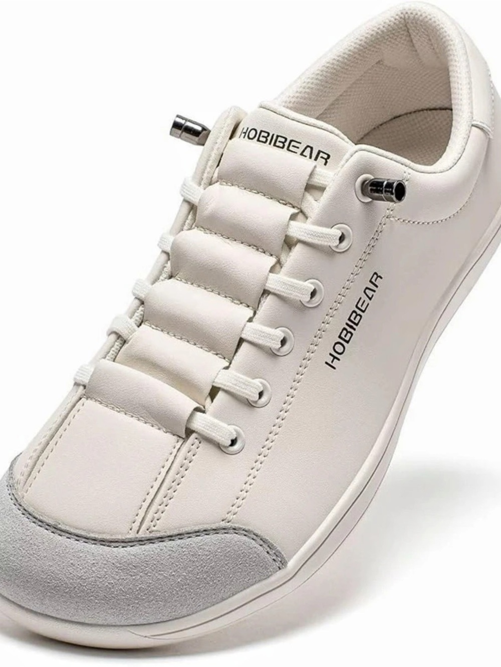HOBIBEAR Leather Barefoot Shoes Lightweight Wide Toe Box Zero Drop Slip-on Shoes
